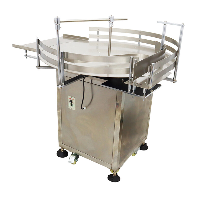 39.37"Round Accumulation Table Bottle Turn Table Rotary Accumulation Table 110V