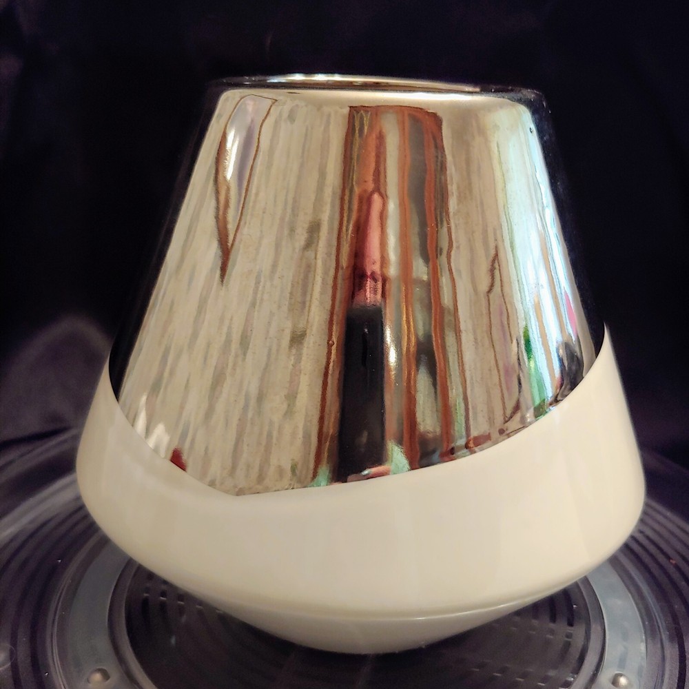 White Silver Dipped Vase