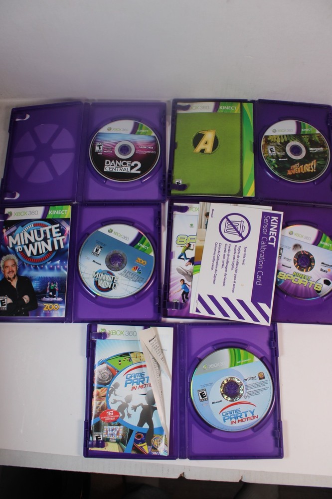 Microsoft Xbox 360 Kinect Sensor Bar w/ 5 Games, authentic, tested