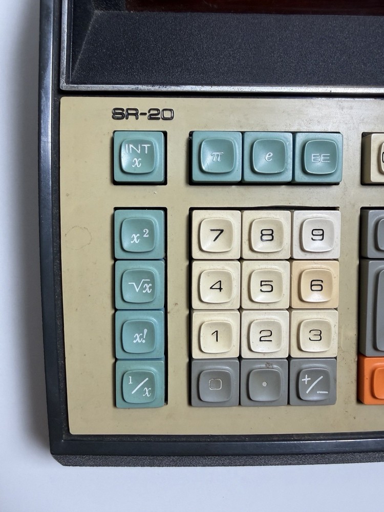 Vintage Texas Instruments SR-20 Engineering Desk Calculator LED Tested + Chord