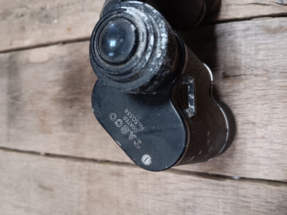 Tasco 7x50 Binoculars, Coated Optics, Vintage Black, Strap Missing