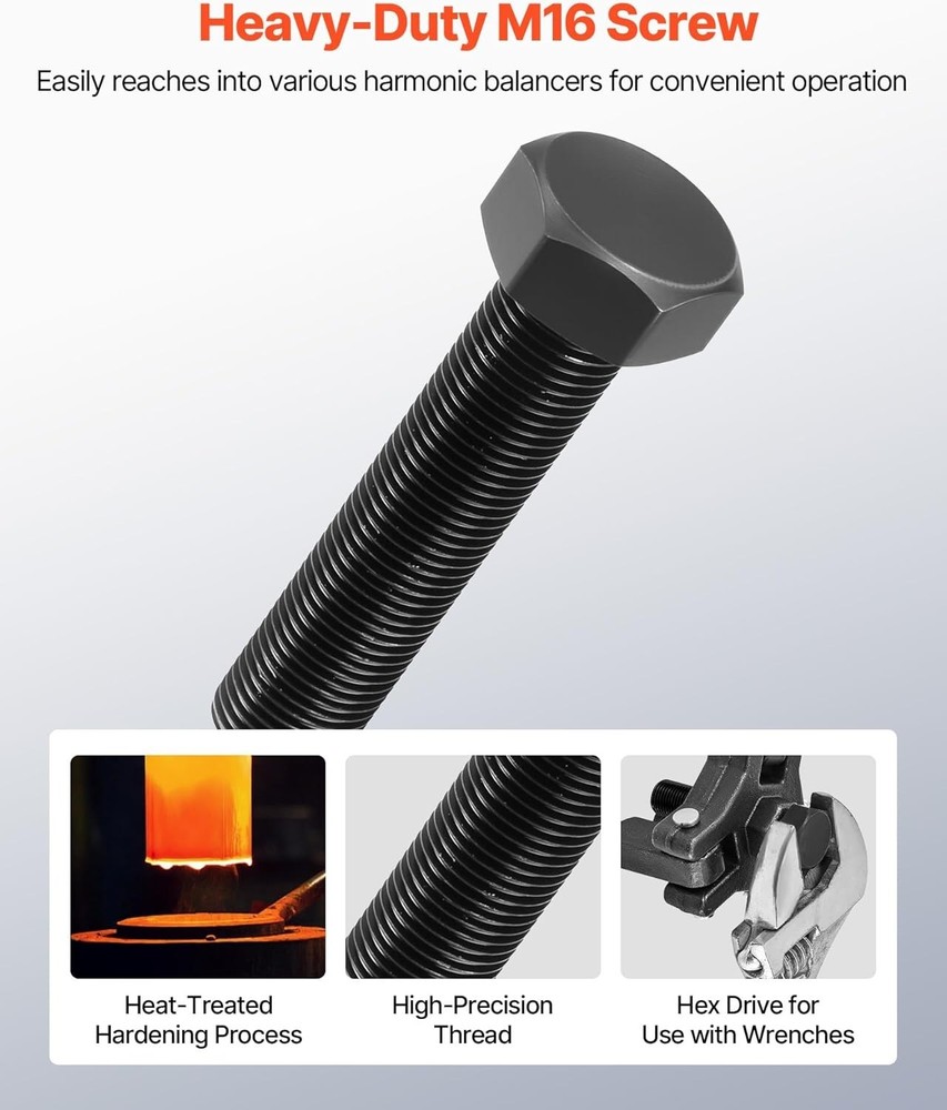 Harmonic Balancer Puller with Adjustable 3-Jaw Puller Kit, Forcing ... Fast Ship