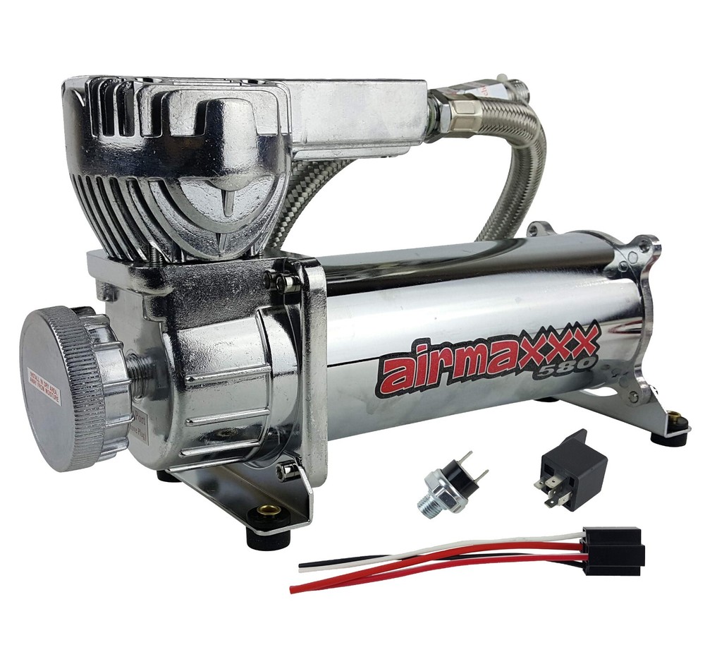 airmaxxx Chrome 580 Air Compressor & 120/150 Pressure Switch