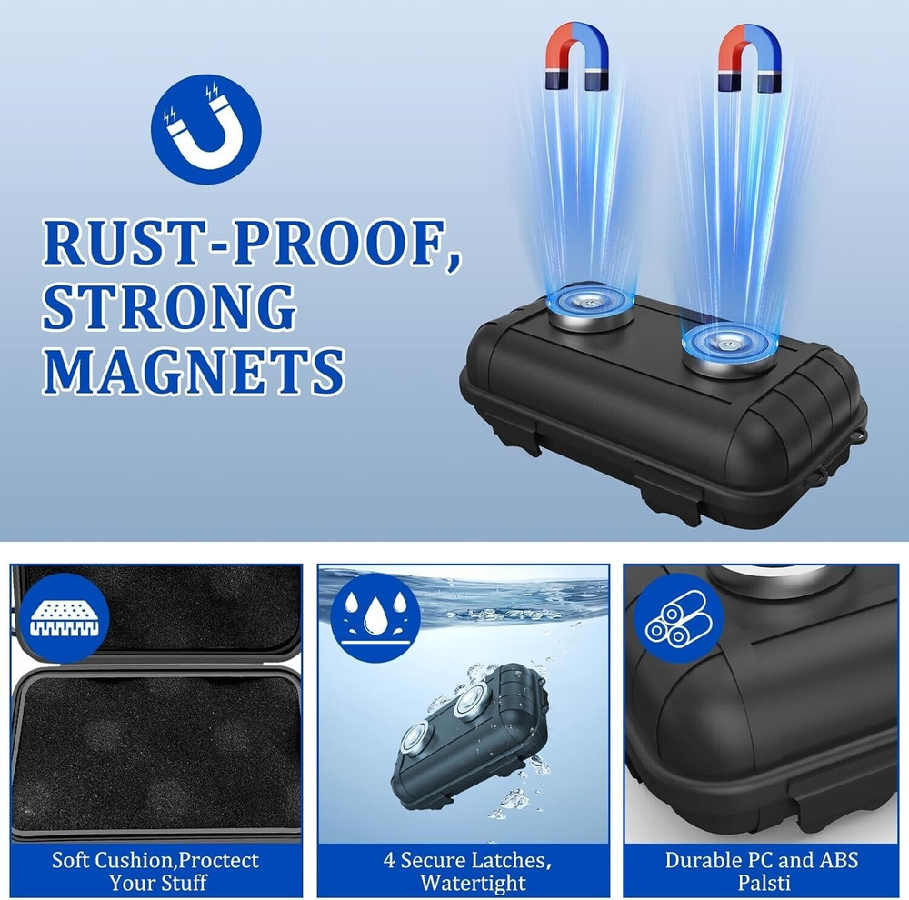 Magnetic Stash Box Waterproof Car Safe Secret Compartment Security Container