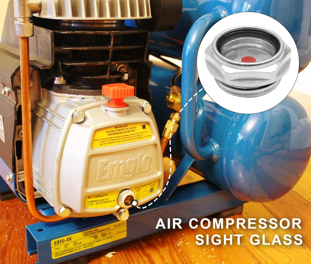 4-Pack Air Compressor Oil Sight Glass