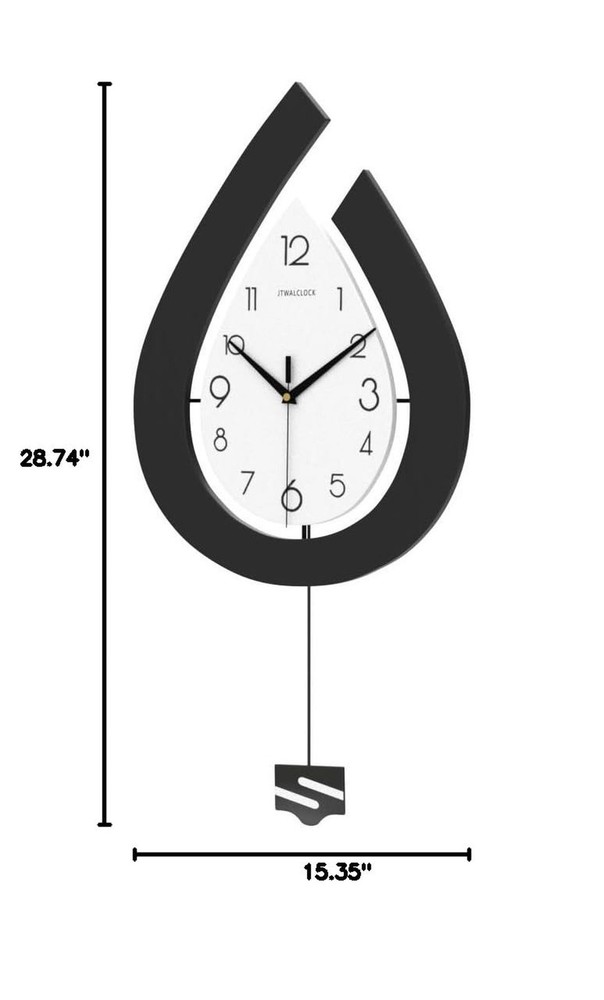 Large Wall Clock for Living Room Decor Big Pendulum Modern Wall Clock Silent ...