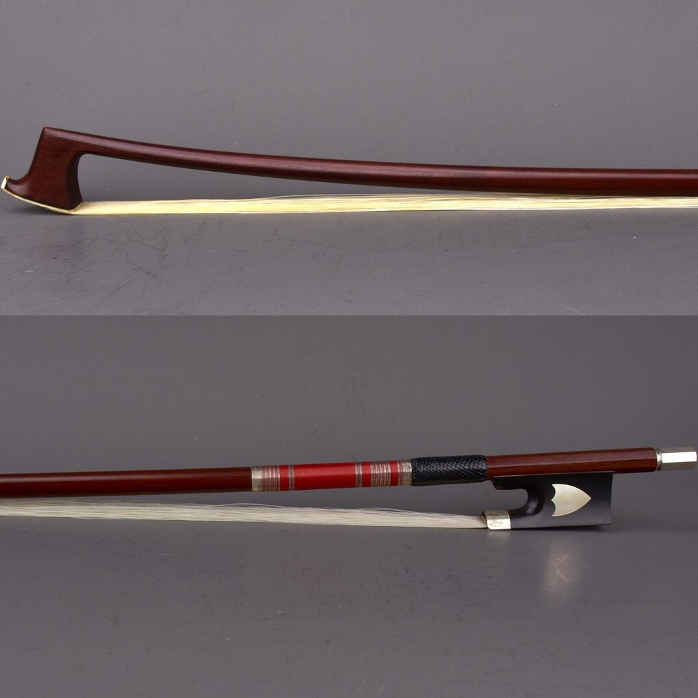 D. Peccatte Copy Pro Master Antique Pernambuco Violin Bow 4/4 Silver Shield Frog