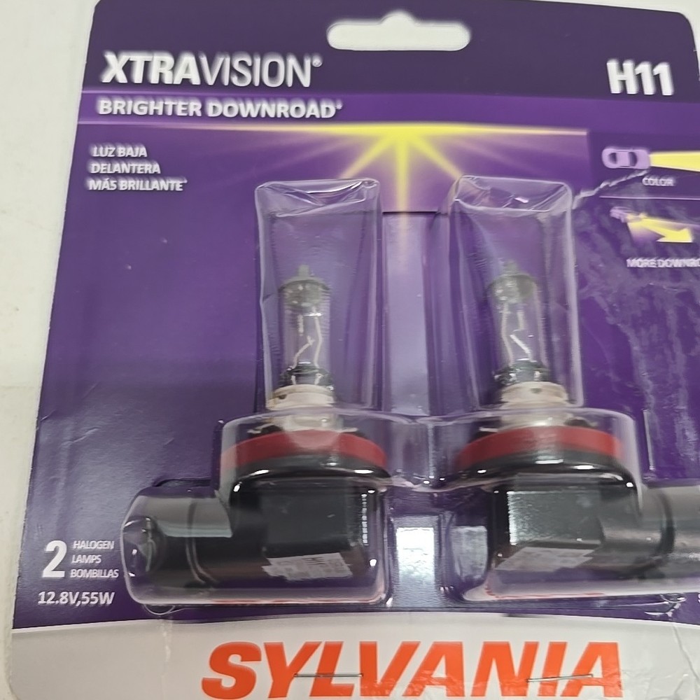 SYLVANIA - H11 XtraVision - Halogen Headlight (2 Bulbs) Packaging Is Damaged