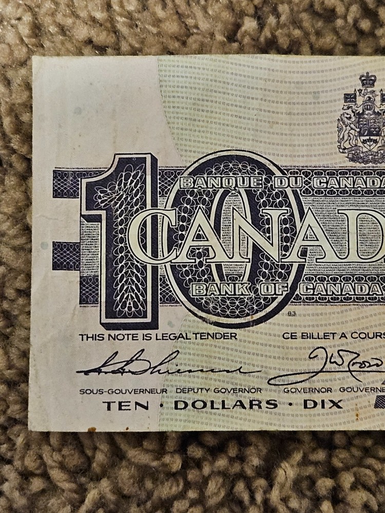1989 Canadian 10 Dollar Bill