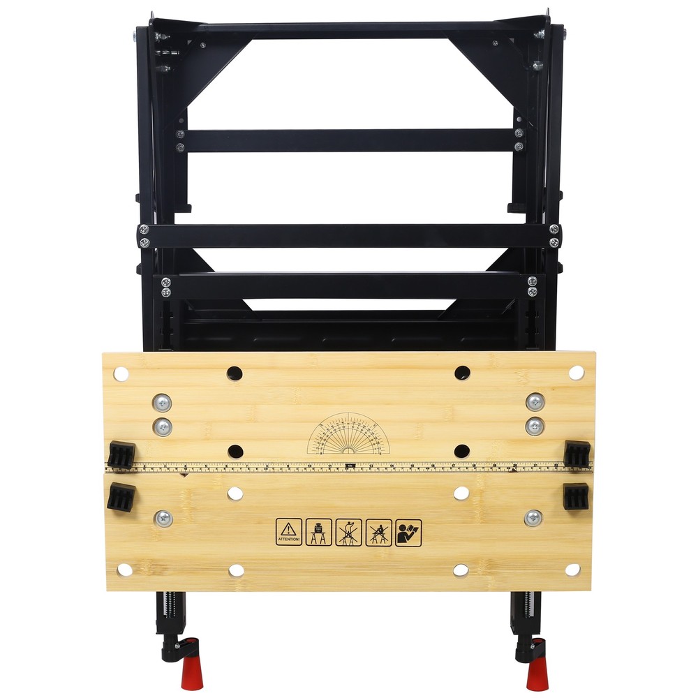 Portable Foldable Workbench, 550 lb Capacity, Adjustable Jaws & 4 Rotating Pins