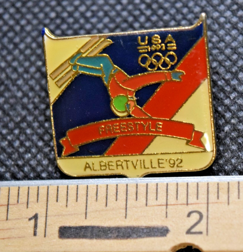1992 US Olympics Ski Freestyle Ski Lapel Pin