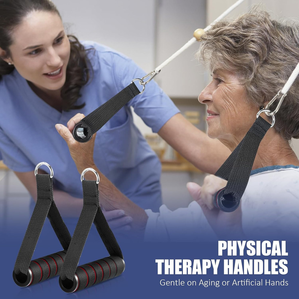 2 Pack Upgraded Exercise Handles, Gym Handle Equipment for Cable Machine