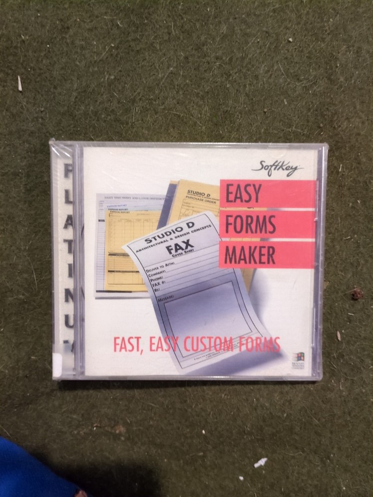 SoftKey Easy Forms Maker CD-Rom-PC Fast Easy Cutom Forms-new/sealed Software