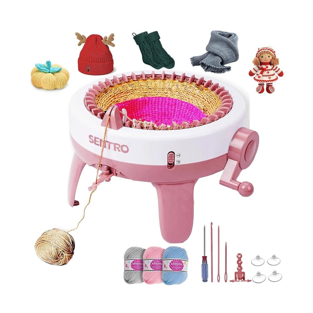 SENTRO Knitting Machine, 40 Needles Automatic Circular Knitting Loom Machine ...