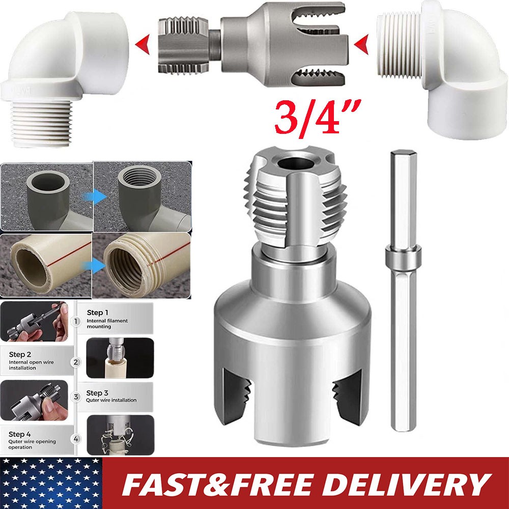 Integrated Internal & External Pipe Threading-Tool, PVC Pipe Threader Kit USA