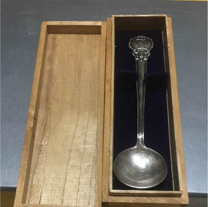 JAL's silver soup spoon!