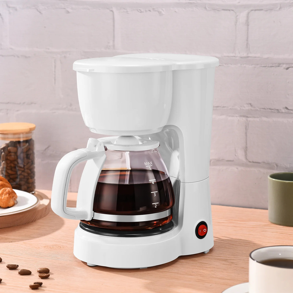 White 5-Cup Coffee Maker
