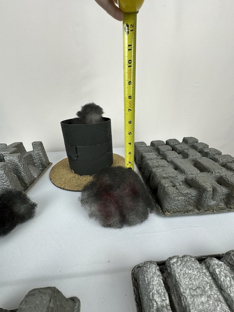 RPG Tabletop Warhammer 40k DnD Lot Customized Terrain Smokestack Explosions