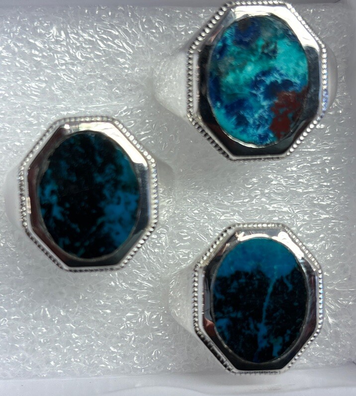 mens sterling silver ring Size 9 Shattuckite