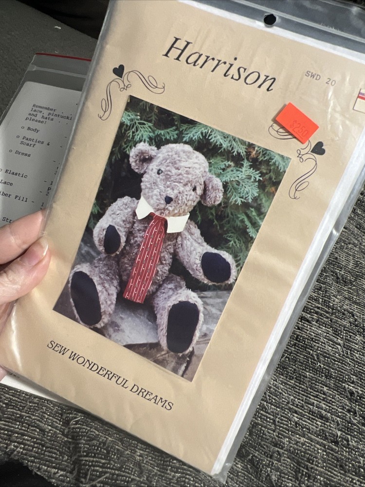 Bear Patterns Sewing Crafts Bundle Lot 2 Doll HARRISON beary Designs