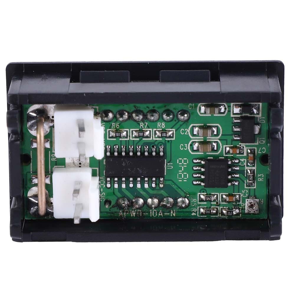 0.56 In Two Cable Digital DC Current Display Panel 0-10A Ammeter Accessory Part