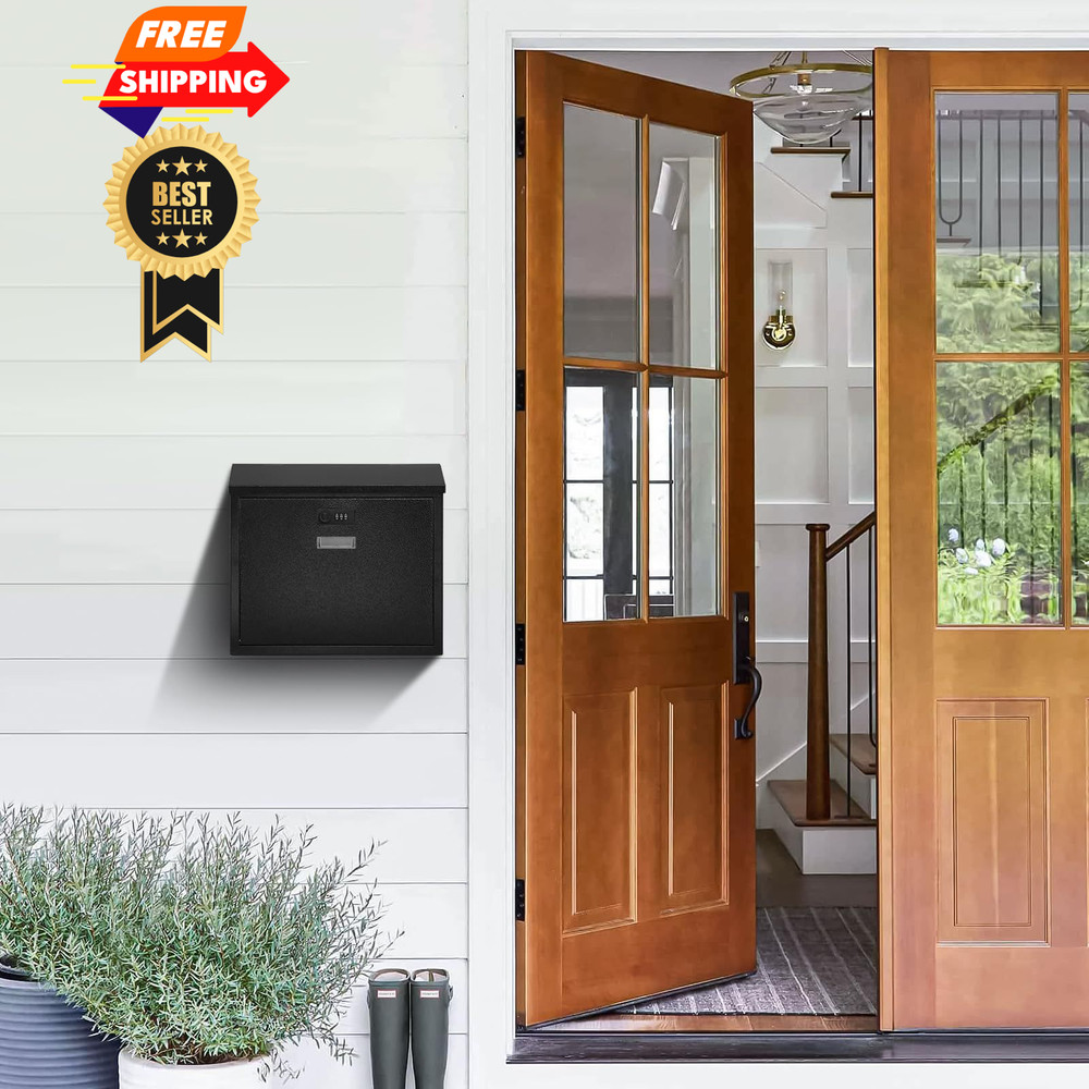 xydled Mail Boxes with Combination Lock,Locking Black Lock