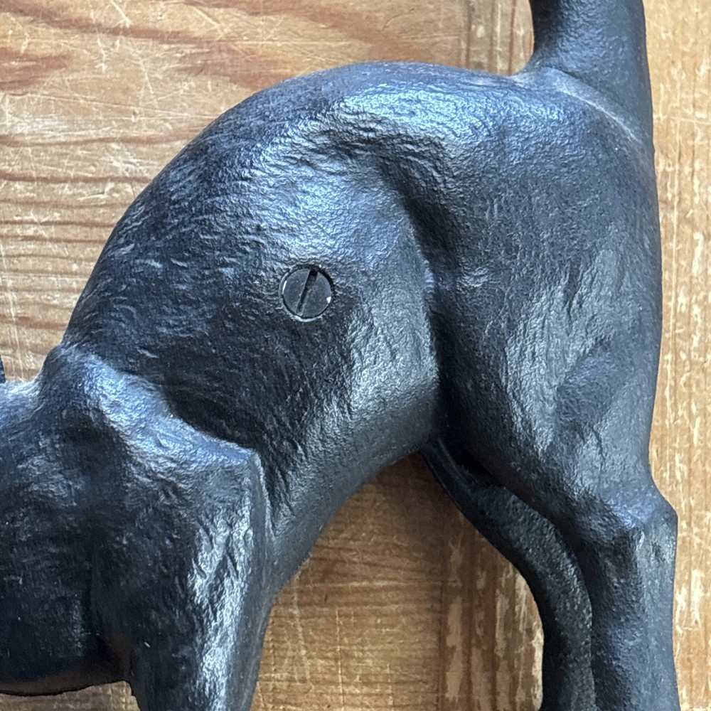 Cast Iron Black Cat Arched Back