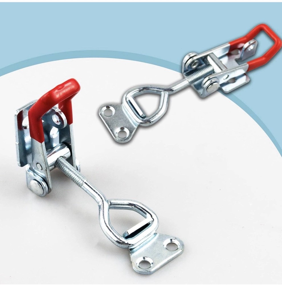 2 PCS Heavy Duty 4002 Toggle Latch Clamp, Adjustable Medium Red