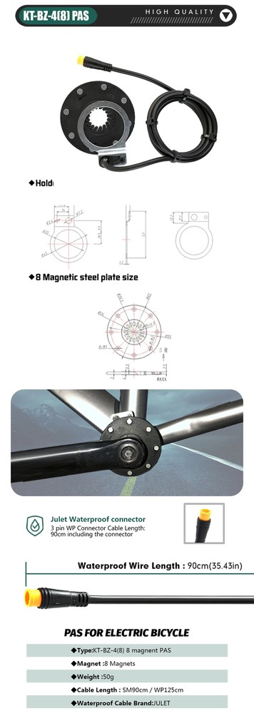 36V 48V 15A Controller Waterproof Conversion Kit with Display Throttle PAS 1T4