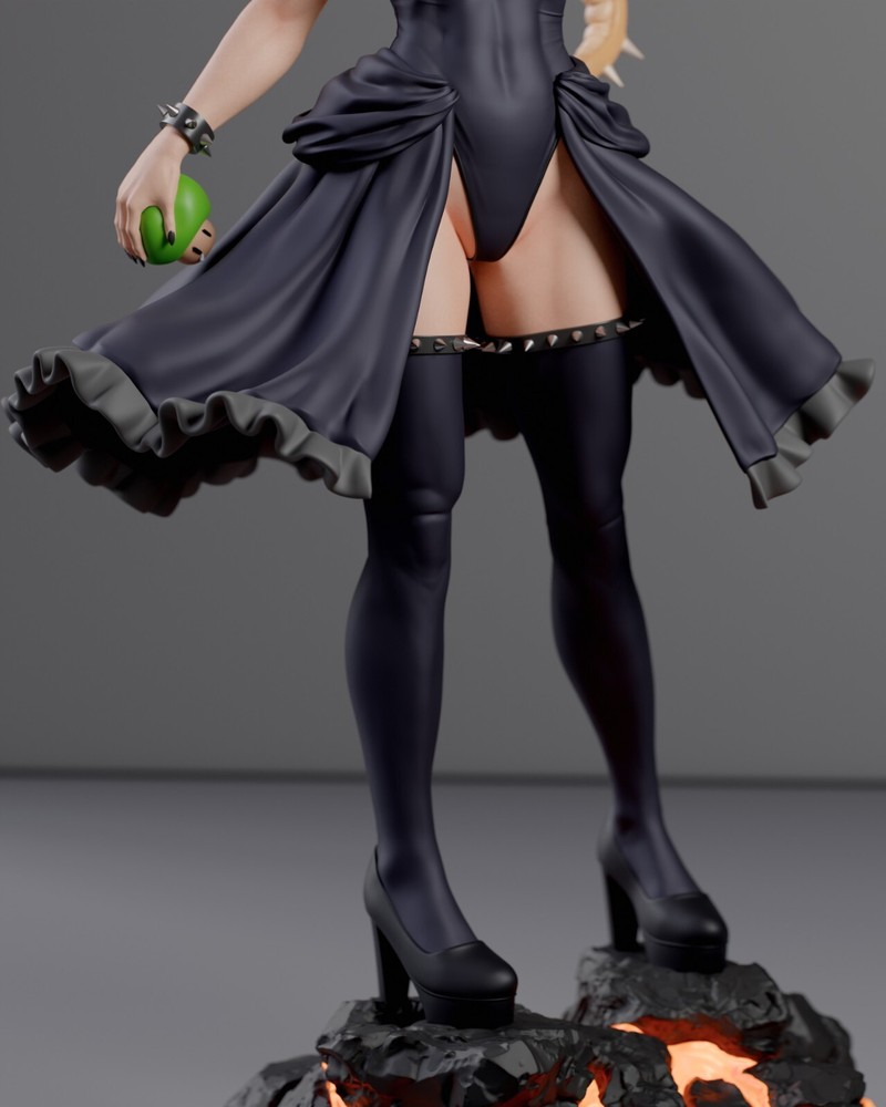 Bowsette Statue 3D Print Unpainted/Unassembled