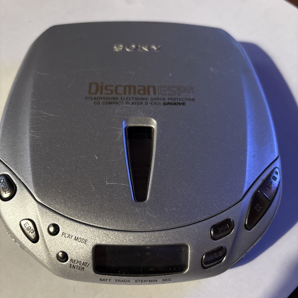 Sony D-E456CK Discman ESP2 Silver Personal CD Player