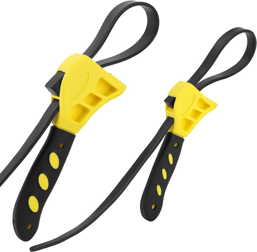 Adjustable Rubber Strap Wrench Set 24" & 19.7" – Multi-Purpose Grip Tool for ...