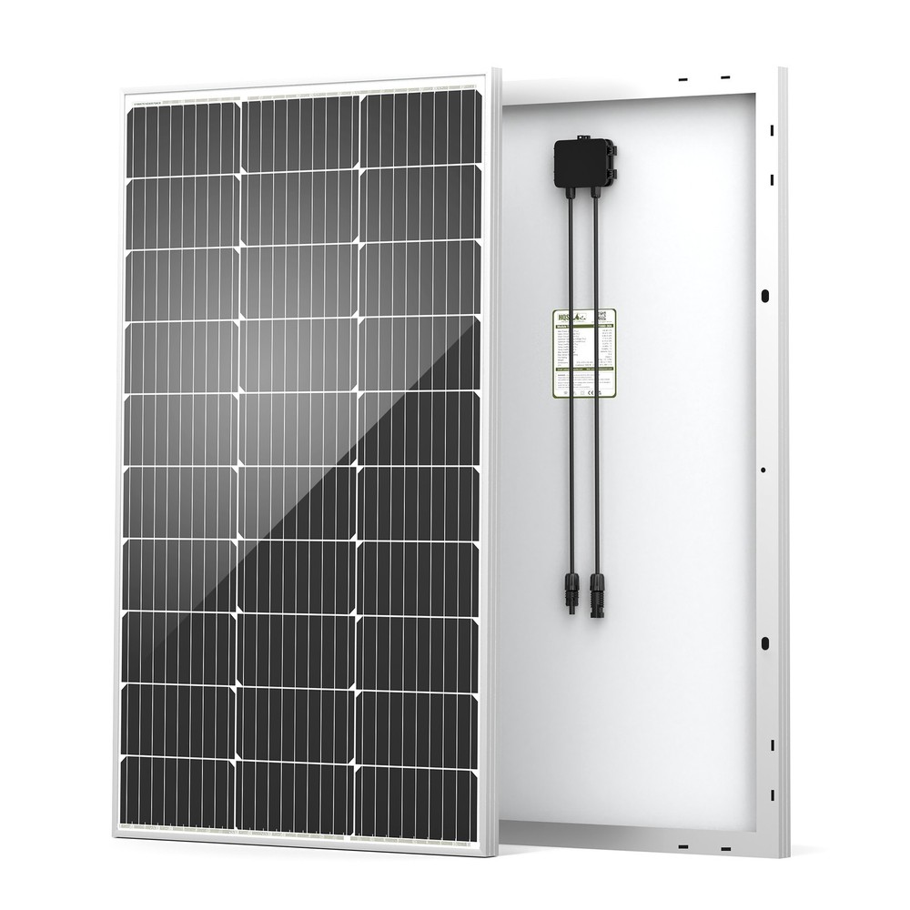 HQST 2 packs 100 Watt 12 Volt 9BB Monocrystalline Solar Panel