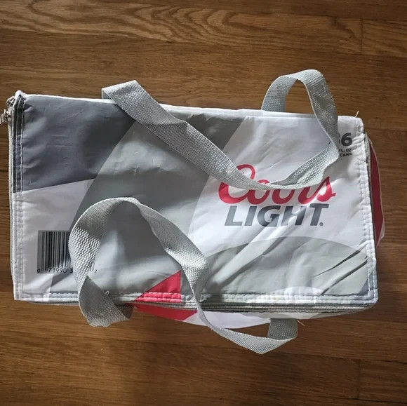 Coors Light Rectangular Zippered Soft Cooler Bag For Drinks Holds 36 12 OZ Cans
