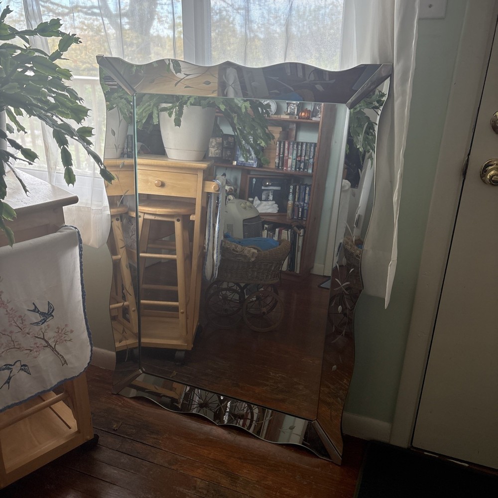antique wall mirror vintage rectangle