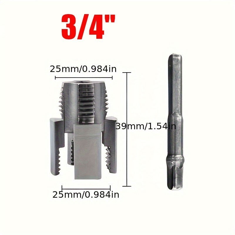 Integrated Internal & External Pipe Threading-Tool PVC Pipe Threader Cutting Kit