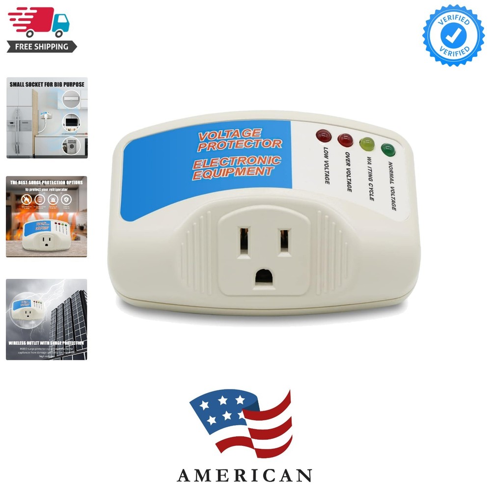 Surge Protector Home Appliance,Single Outlet Power Voltage Protector,Voltage ...