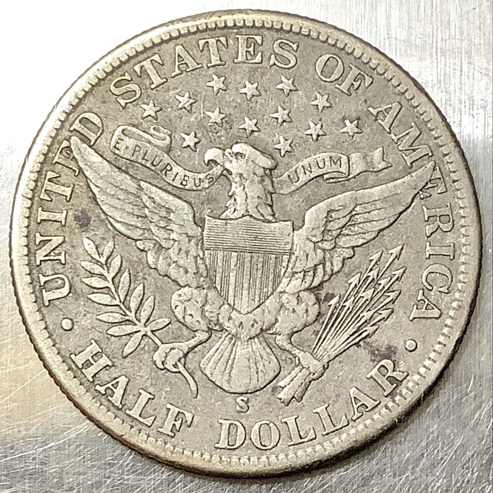 1900-S Silver Barber Half Dollar Better Date Choice VF+