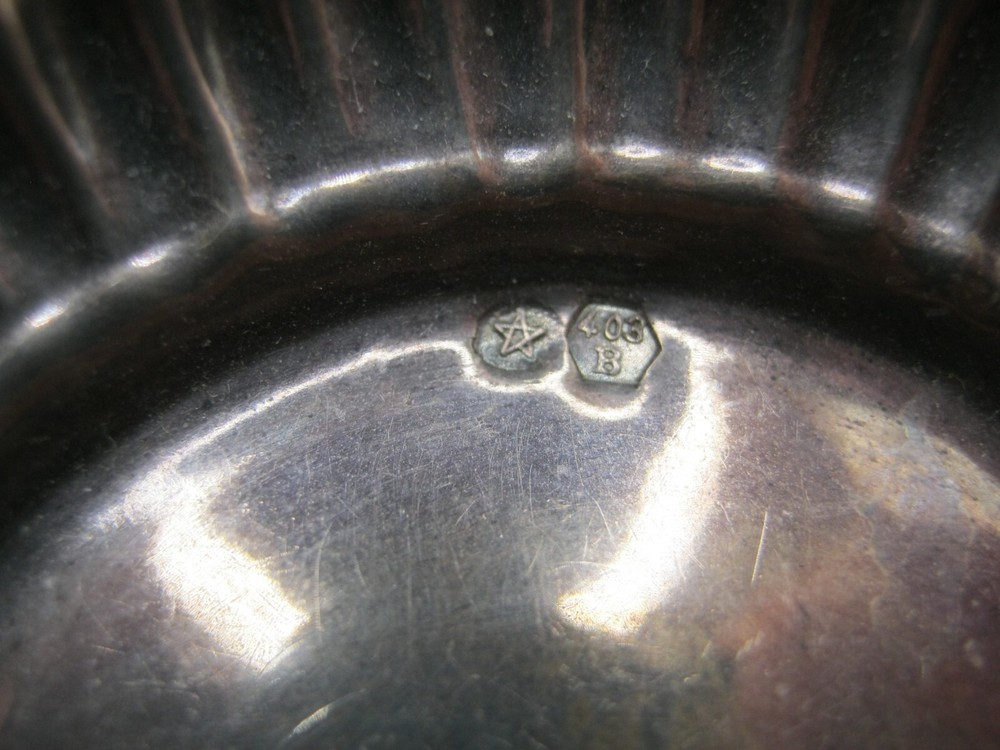 Vintage Spanish Solid Silver Coin Dish / Trinket Tray