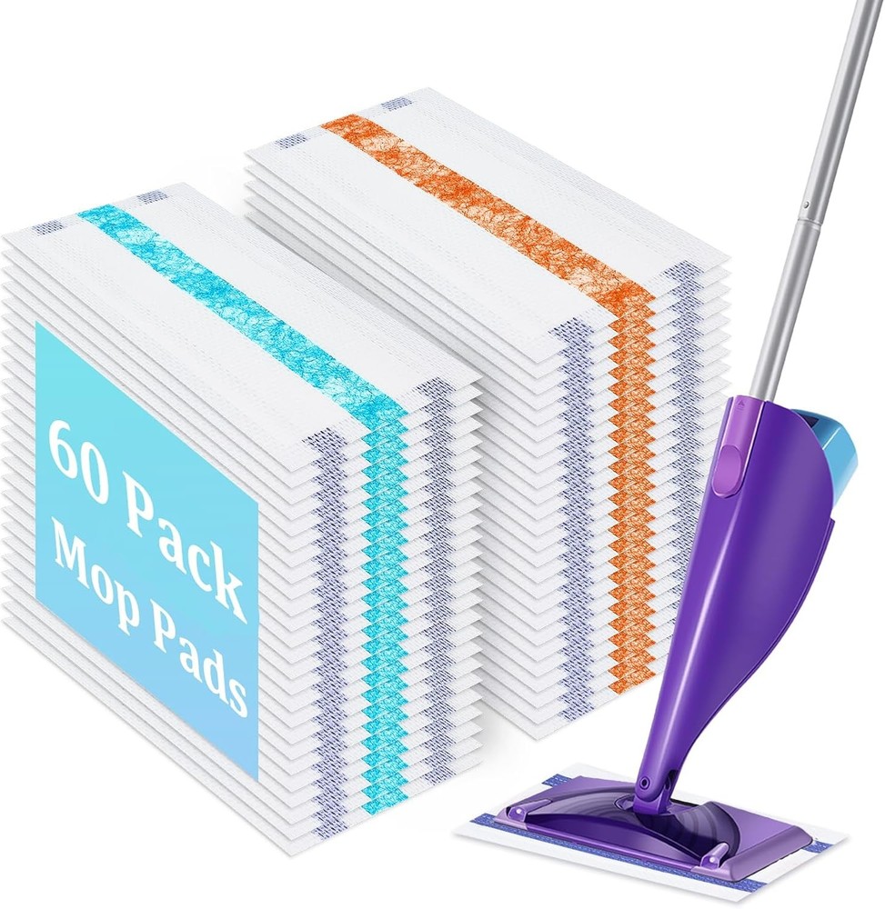60 Pack Disposable Mop Pad Refillsfor Wet Pads Refill Replacement