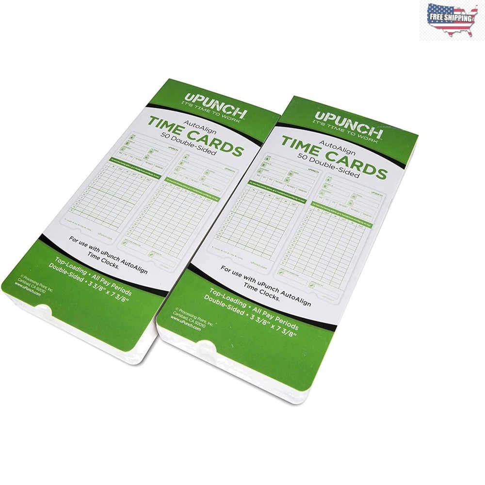 6-Column Double-Sided Time Cards for HN3000 - 100 Pack, Reliable Support