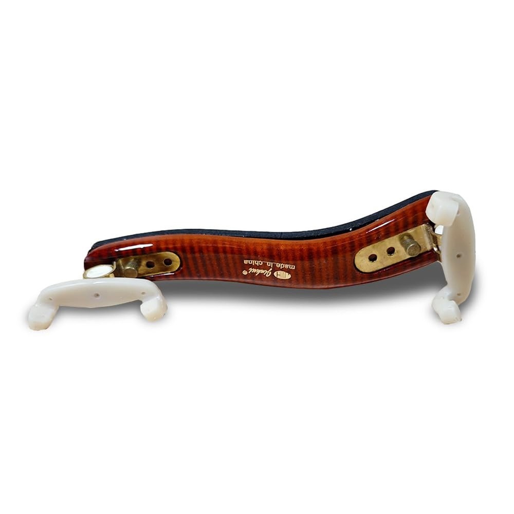 Violin Shoulder Rest 4/4 Full Size, Adjustable Width Flame Maple Wood 3/4