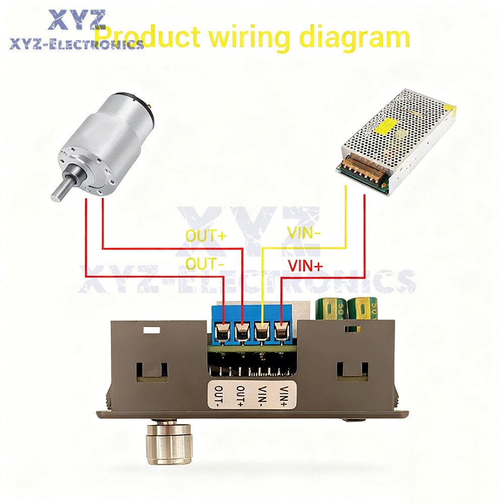 12-30V DMC02 DC Motor Controller Forward/Reverse Delay Cycle Speed Regulation