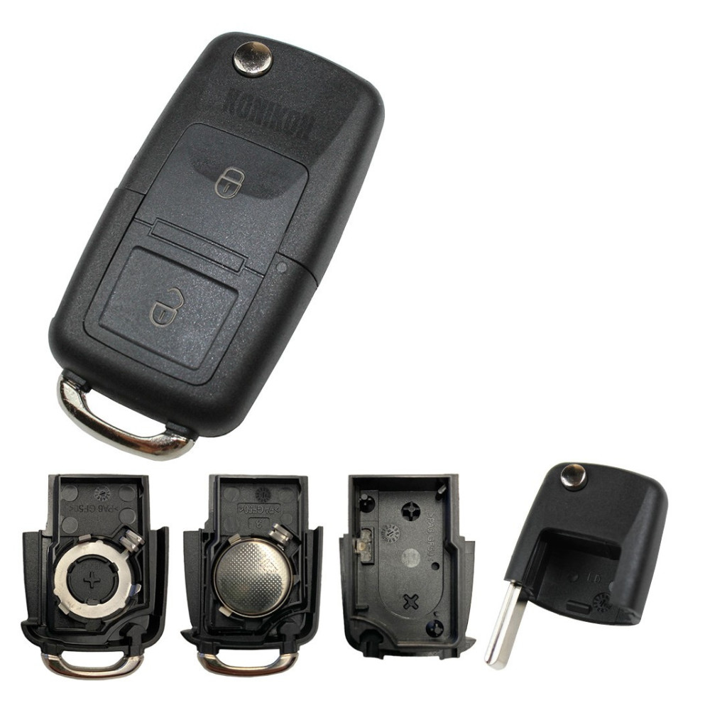 Remote Control 2 Button Flip Key Car Key Shell NEW Fits VW