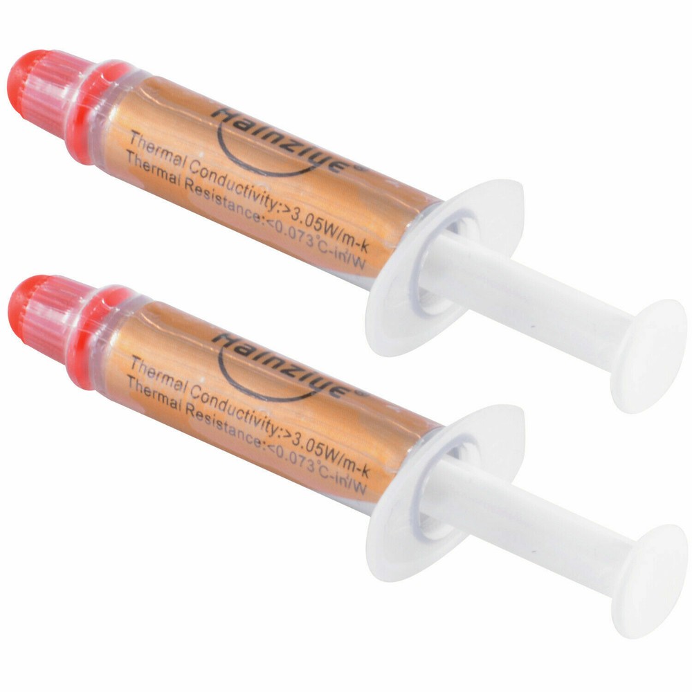 2PCS High Performance Gold Thermal Grease CPU Heatsink Compound Paste Syringe