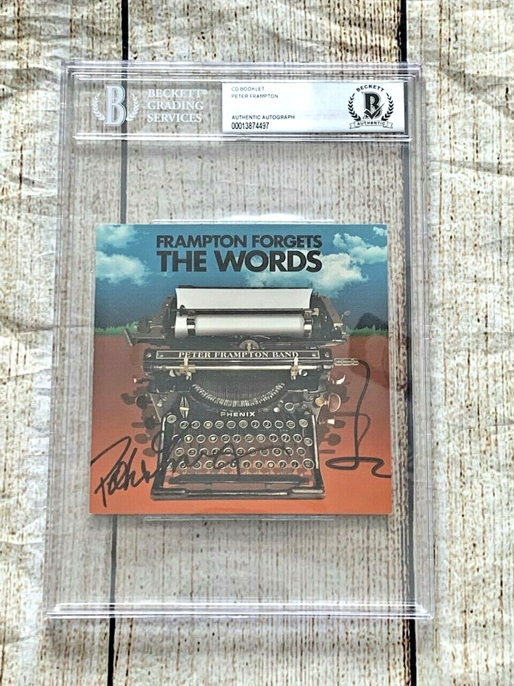 PETER FRAMPTON Forgets the Words Signed CD Booklet BECKETT Authenticated BAS