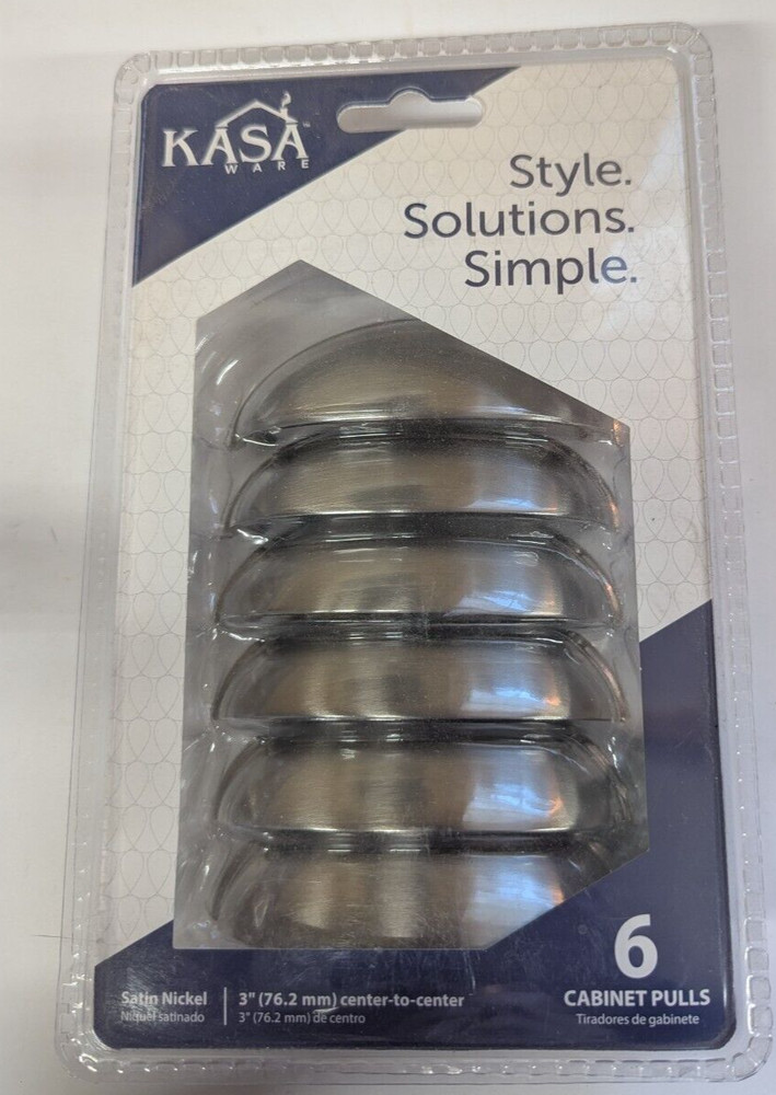 KasaWare Satin Nickel Cabinet  Pull K3833SN-6