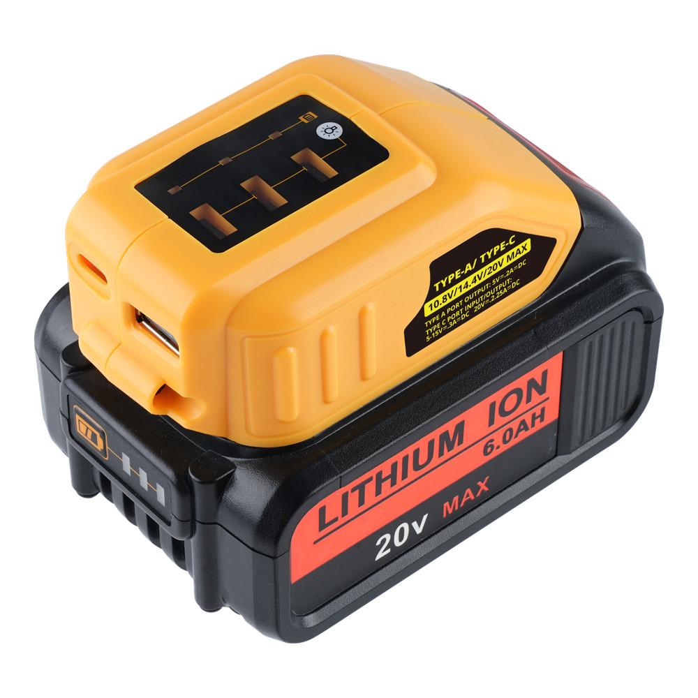 ✅20V Max for Dewalt USB And Type C Power Source Battery Charger Adapter DCB094k