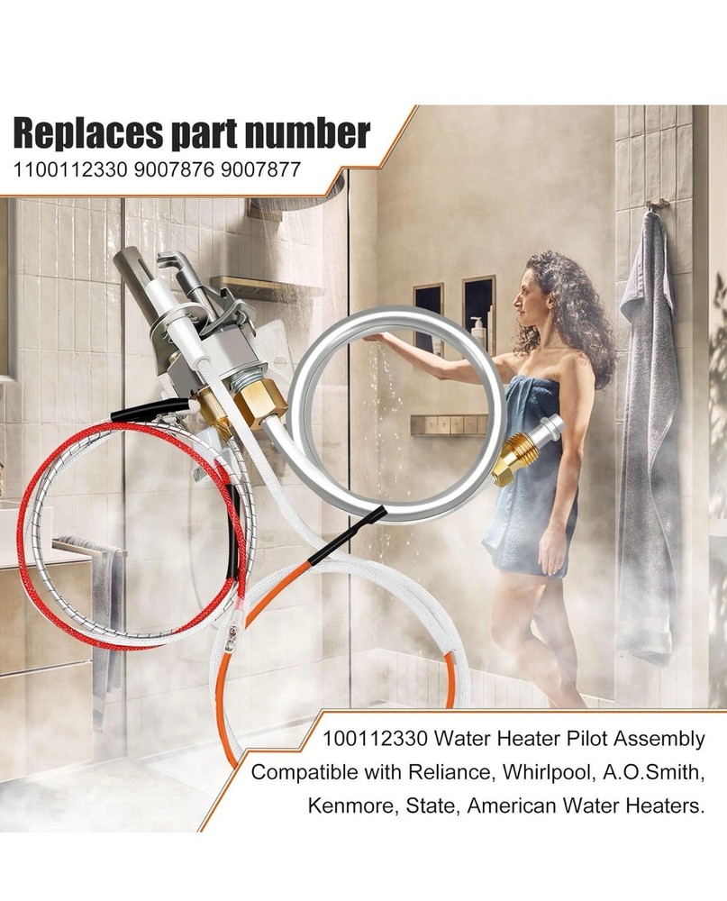 100112330 Water Heater Pilot Assembly for 300 301 Series Whirlpool Water Heater