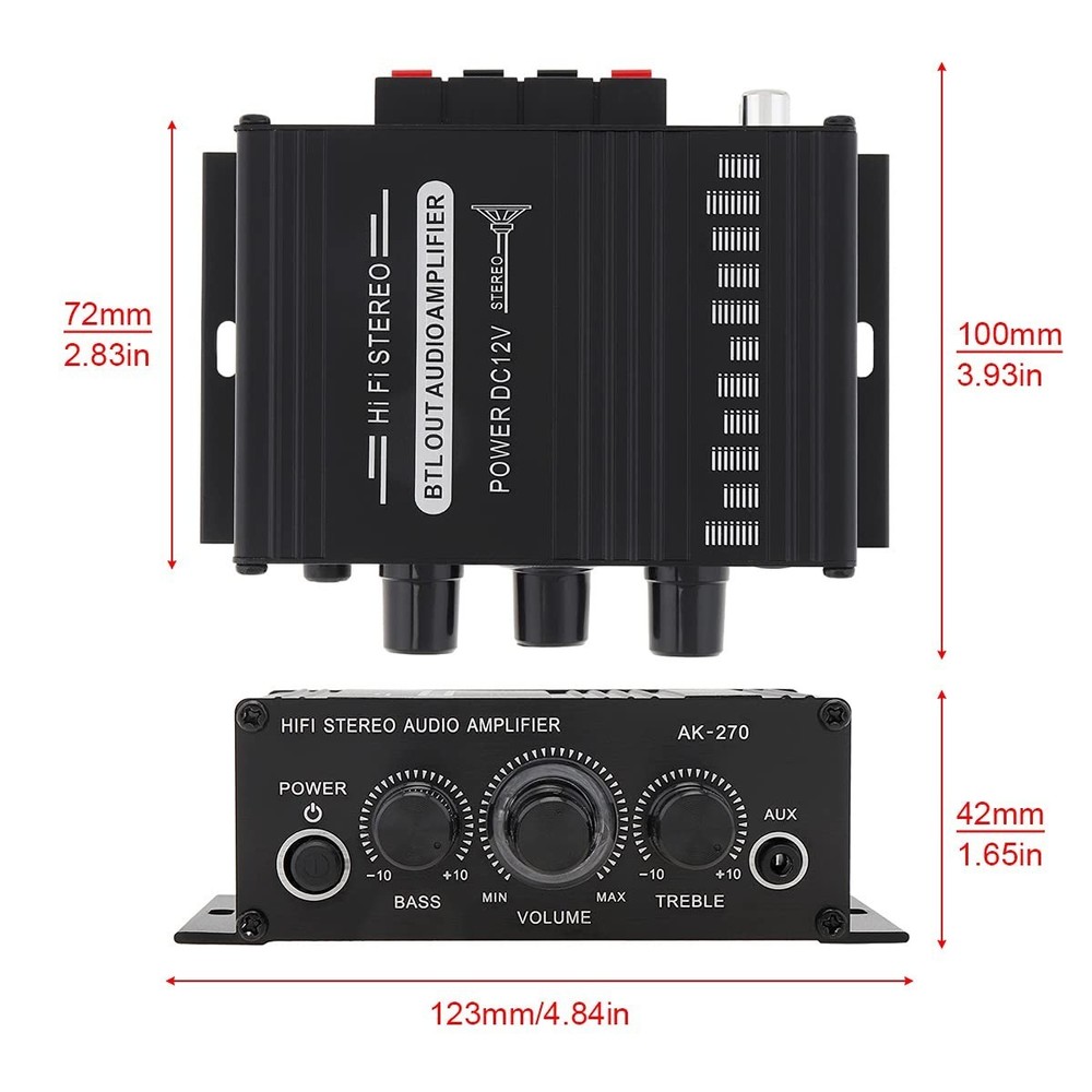 2-Channel Class D Power Amplifier with USB/SD/AUX Inputs - HIFI Audio Experience